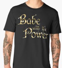 Labyrinth Babe With The Power (black bg) Men's Premium T-Shirt