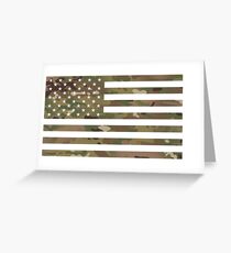 U.S. Flag: Military Camouflage Greeting Card