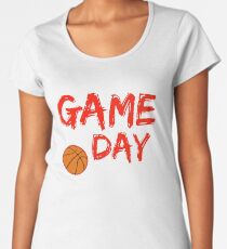 Game Day Basketball Red Women's Premium T-Shirt