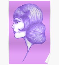 Another Profile in Fractalius Purple Poster