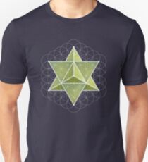 Merkaba & Flower of Life on prehnite Unisex T-Shirt