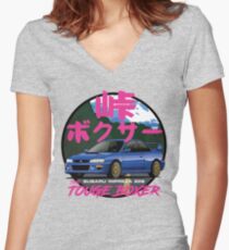 Subaru Impreza 22B Women's Fitted V-Neck T-Shirt