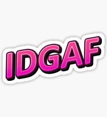 Dua Lipa IDGAF purple Sticker