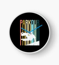 Parkour Retro Design Clock