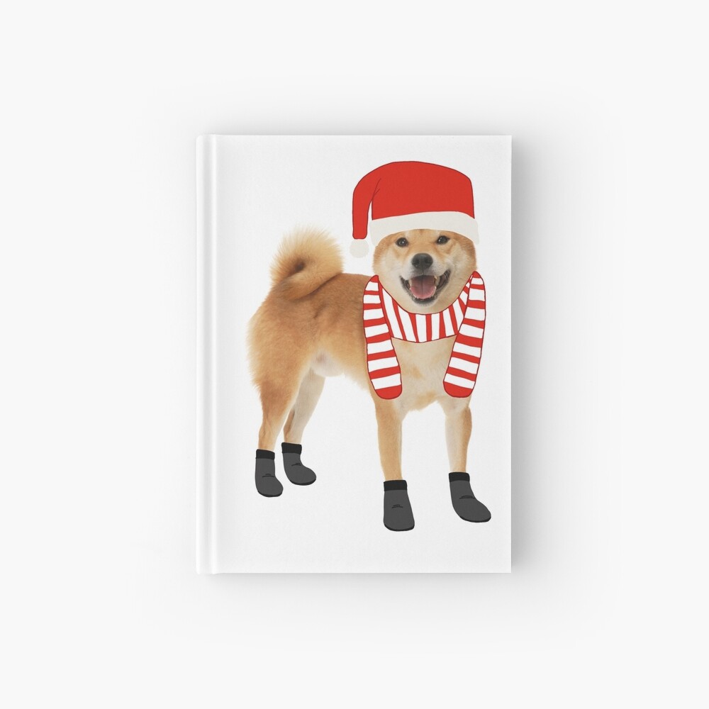 Christmas Shiba Hardcover Journals By K Aeyston Redbubble