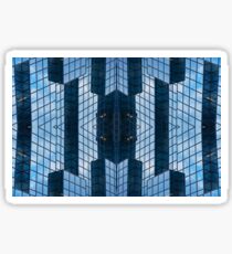 Blue Architecture Abstract Sticker