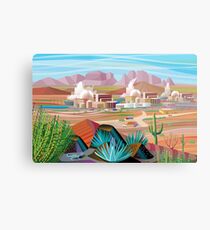 Power Plant in the Desert Metal Print