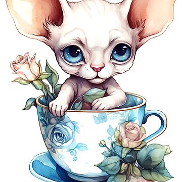 Cute Cat In Coffee Cup Clipart 3 By Mulew Art