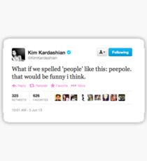 kim k peepole Sticker