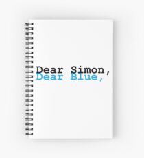 Dear Simon, Dear Blue, Simon Vs. The Homo Sapiens Agenda (Love, Simon) Apparel Spiral Notebook