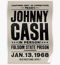 Johnny Cash bei Folsom Poster
