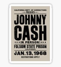 Johnny Cash bei Folsom Sticker