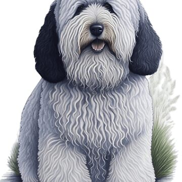 Old English Sheepdog Sticker for Sale by animalartbyjess