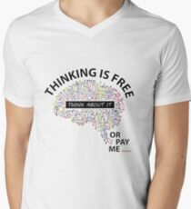 Thinking is Free Men's V-Neck T-Shirt