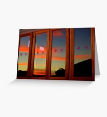 Mirrored Sunset Greeting Card