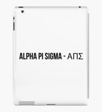 alpha pi sigma iPad Case/Skin