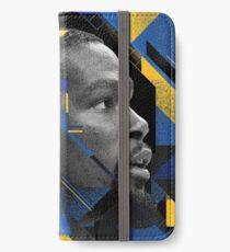 Geometrisches Porträt Kevin Durants iPhone Flip-Case/Hülle/Klebefolie