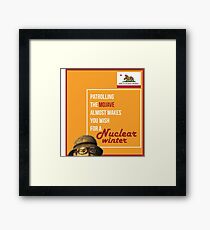 Patrolling the Mojave Framed Print