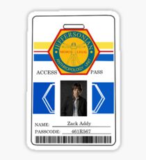 BONES Access Card - Zack Addy Sticker