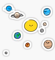 Cute Solar System Sticker