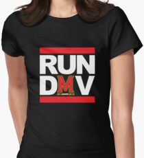 RUN DMV - Black Women's Fitted T-Shirt