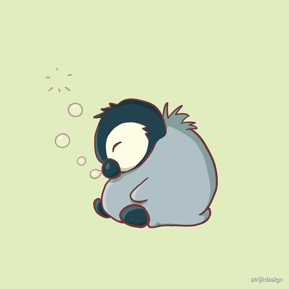 "Sleepy baby penguin" by strijkdesign | Redbubble