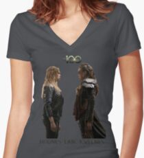 Clexa - Love is weakness Women's Fitted V-Neck T-Shirt