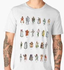 Doctor Who - 1975 Weetabix Promotion Characters Men's Premium T-Shirt