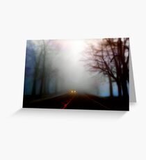 Distant Headlights Greeting Card