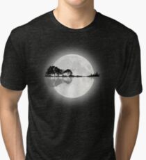Moonlight Nature Guitar Tri-blend T-Shirt