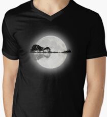 Moonlight Nature Guitar Men's V-Neck T-Shirt