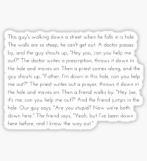 Leo McGarry Guy Falls in a Hole Speech Sticker