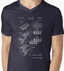 Lego Patent - Dark Background Men's V-Neck T-Shirt