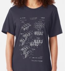 Lego Patent - Dark Background Slim Fit T-Shirt