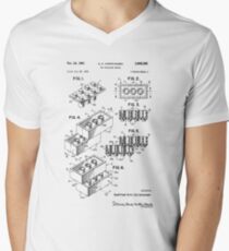 Camiseta para hombre de cuello en v Patente Lego