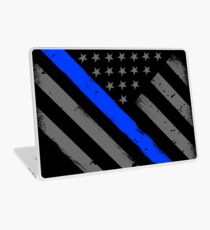 Polizist Flagge dünne blaue Linie Unterstützung Laptop Folie
