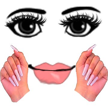 woman face roblox  Sticker for Sale by Agankunje