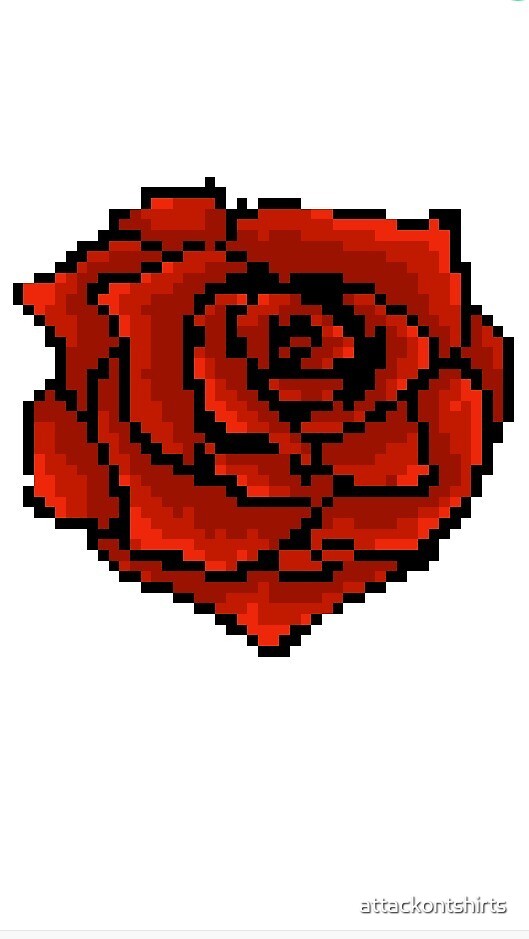 "Pixel Rose" by attackontshirts | Redbubble