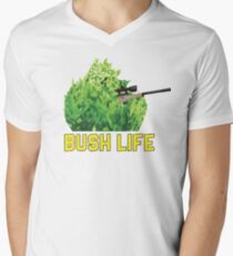 FortNite Gamer Bush Life Camper Men's V-Neck T-Shirt