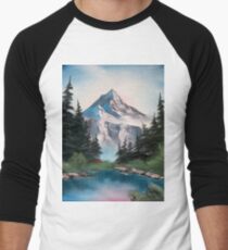 Pink Mountains Baseball ¾ Sleeve T-Shirt