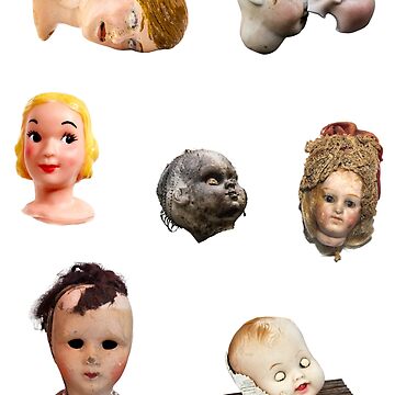Creepy Vintage Doll Heads #3 | Sticker
