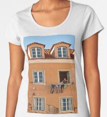 Washing and Windows of Lisbon Women's Premium T-Shirt