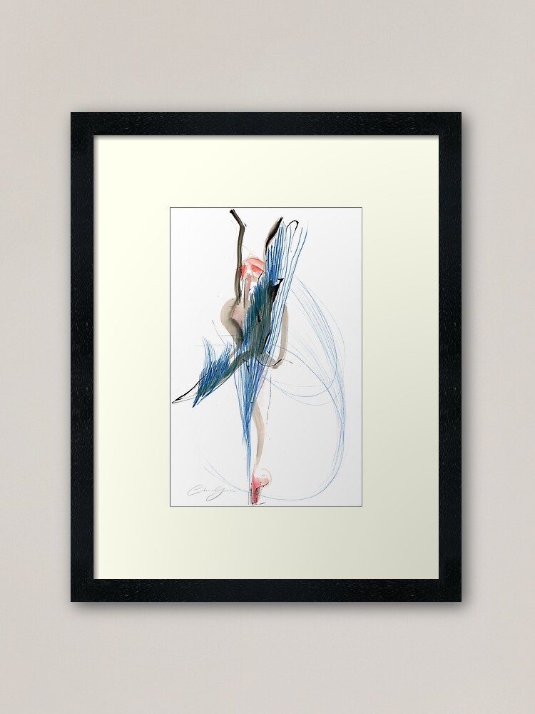 Alternate view of Expressive Dance Drawing Framed Art Print