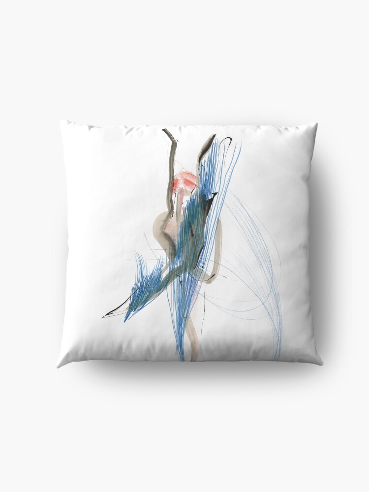 Alternate view of Expressive Dance Drawing Floor Pillow