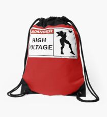 high voltage laura Drawstring Bag