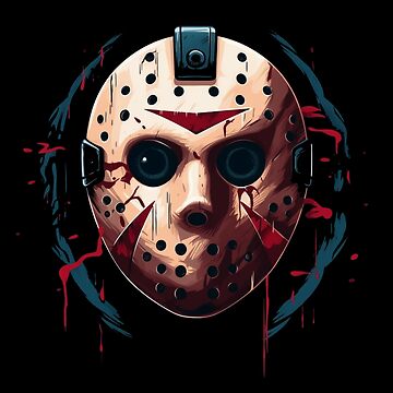 Friday the 13th Jason Vorhees Hockey Mask Sticker for Sale by King Moon