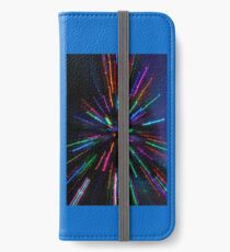 blue crazy christmas lights iPhone Wallet/Case/Skin
