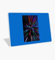 blue crazy christmas lights Laptop Skin