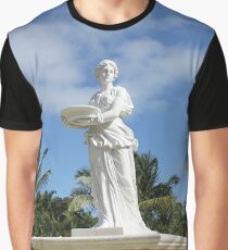Statue, young girl, ancient classical style, basket, her hands Graphic T-Shirt