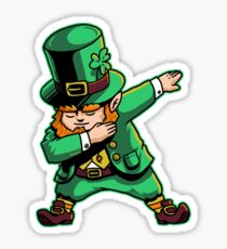 Pegatina Dabechaun Dabbing Leprechaun St Patrick Day Shirt 17 de marzo